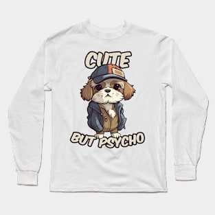 A cute dog wearing street fashion Long Sleeve T-Shirt